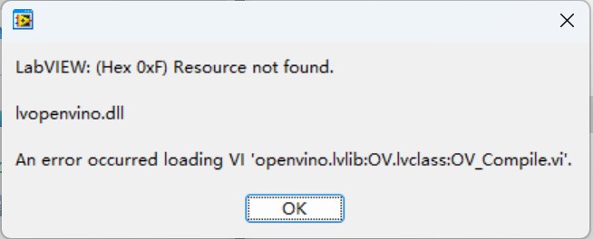 not_found. lvopenvino.dll